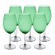 Jogo 6 Taças 580ml Bordeaux Gastro Cristal Ecológico Verde